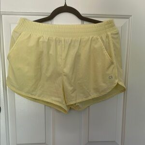 Women's Yellow Athletic Shorts